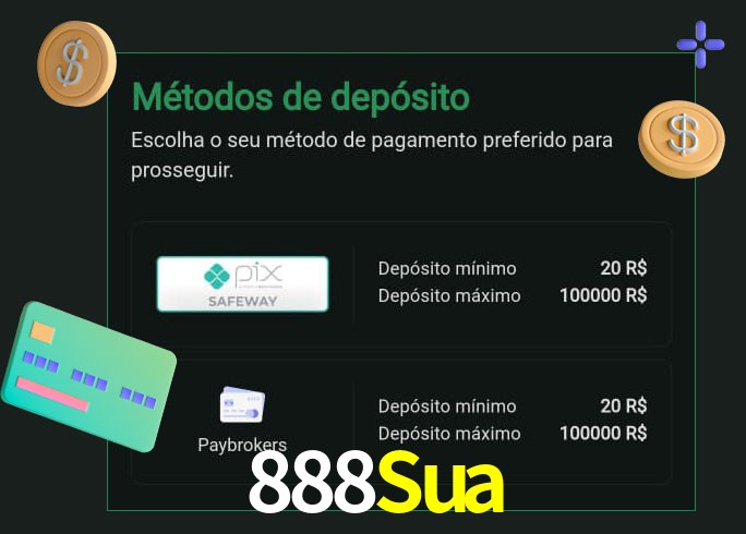 O cassino 888Sua oferece uma grande variedade de métodos de pagamento